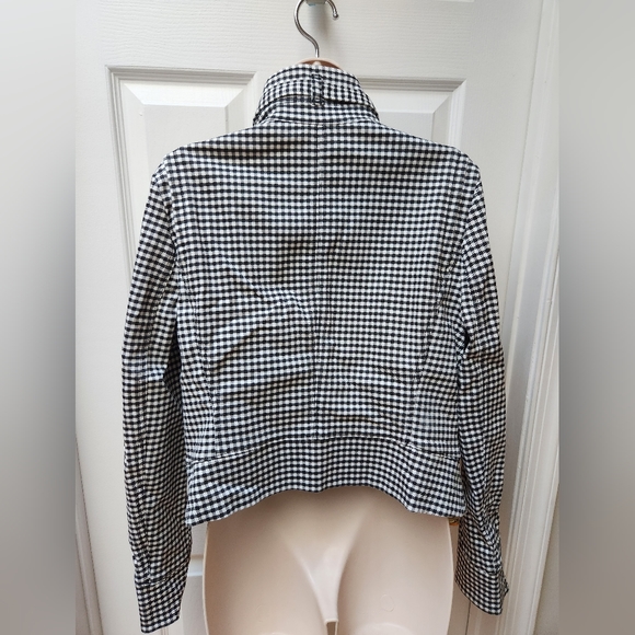 White House Black Market Houndstooth Moto Jacket - Picture 3 of 17